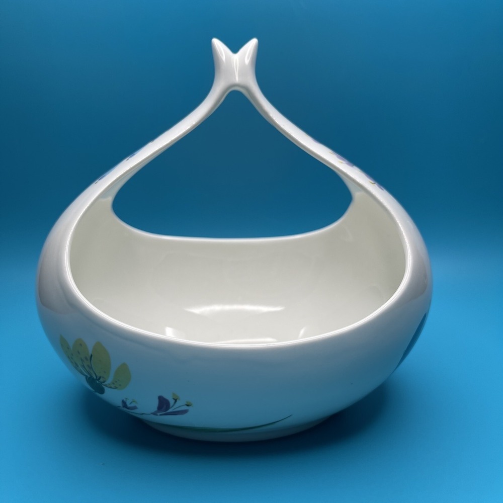 Hall Hallcraft Bouquet‎ Gravy Boat Eva Zeisel China Floral Vintage Easter MCM